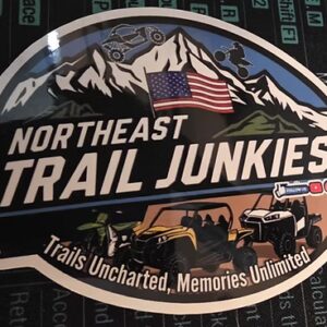 Northeast Trail Junkies Oval Sticker – Compact Size