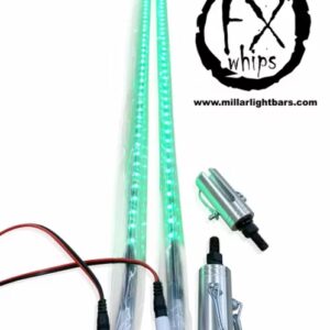 *Pair* Green Led Light Whip