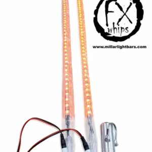 *Pair* True Orange Led Light Whip